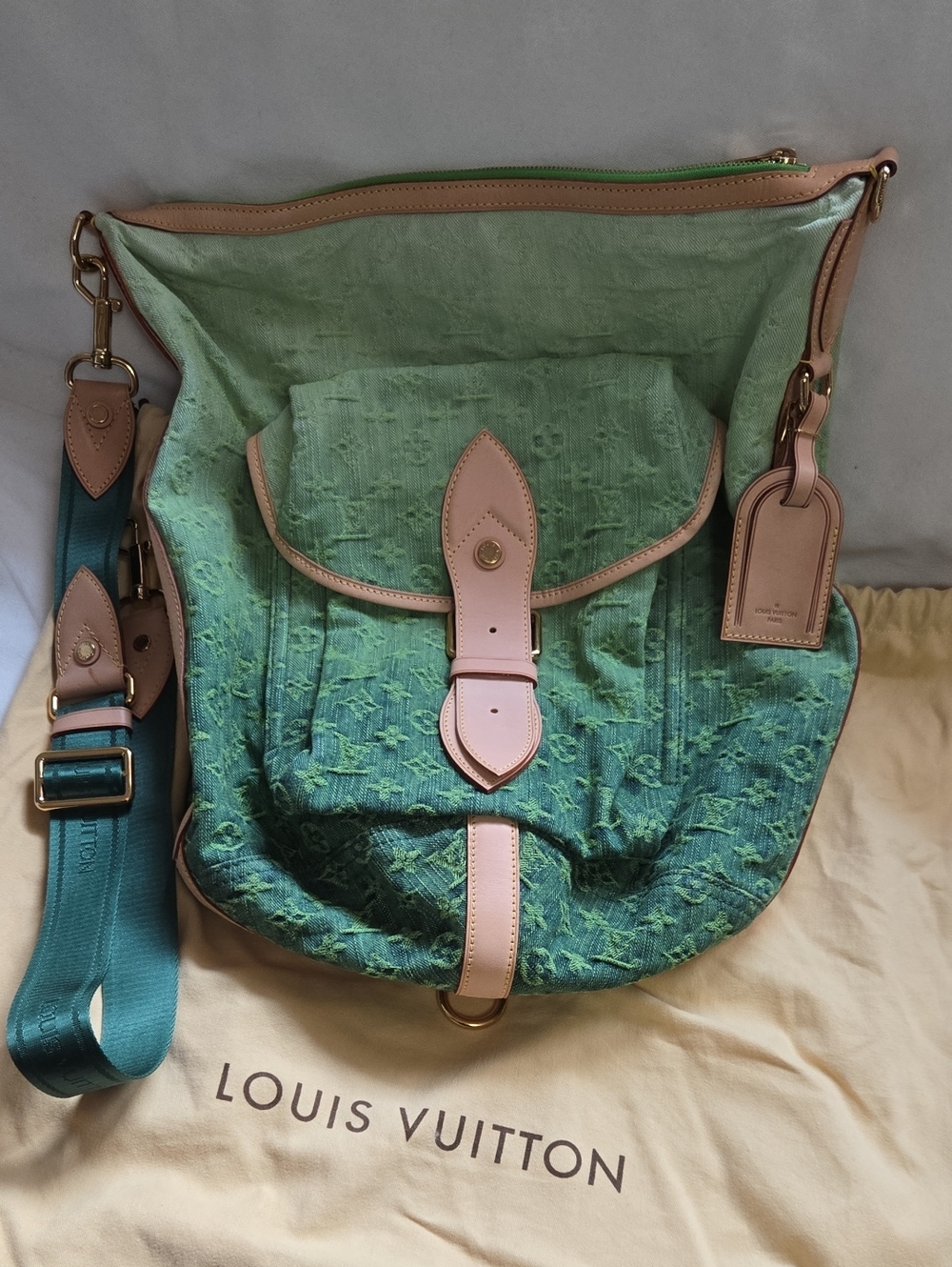 Louis Vuitton Vert Ombre Monogram Denim Sunburst PM